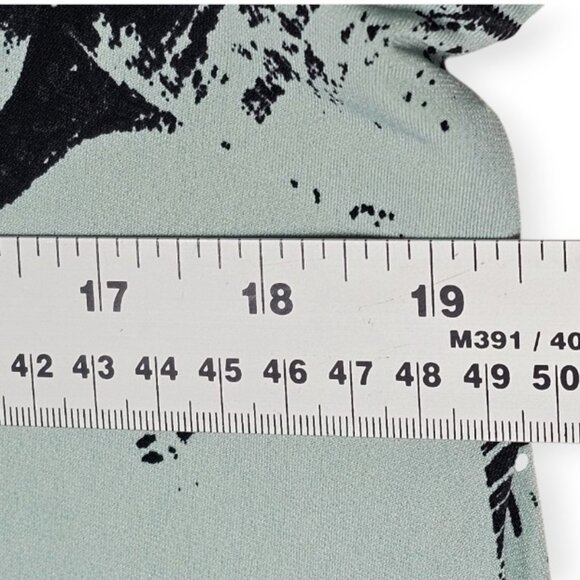 Eva Varro Abstract Brushstroke Tunic - Women's S - Open Back Teal and Black - Picture 3 of 8